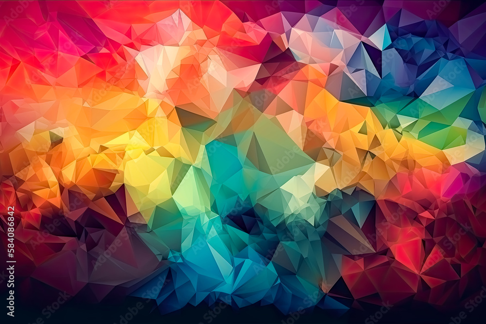 Abstract 2D geometric colorful background. - Shape, Design, Triangle ...