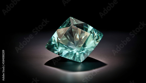 luxury gift jewelry with green diamonds  generative ai