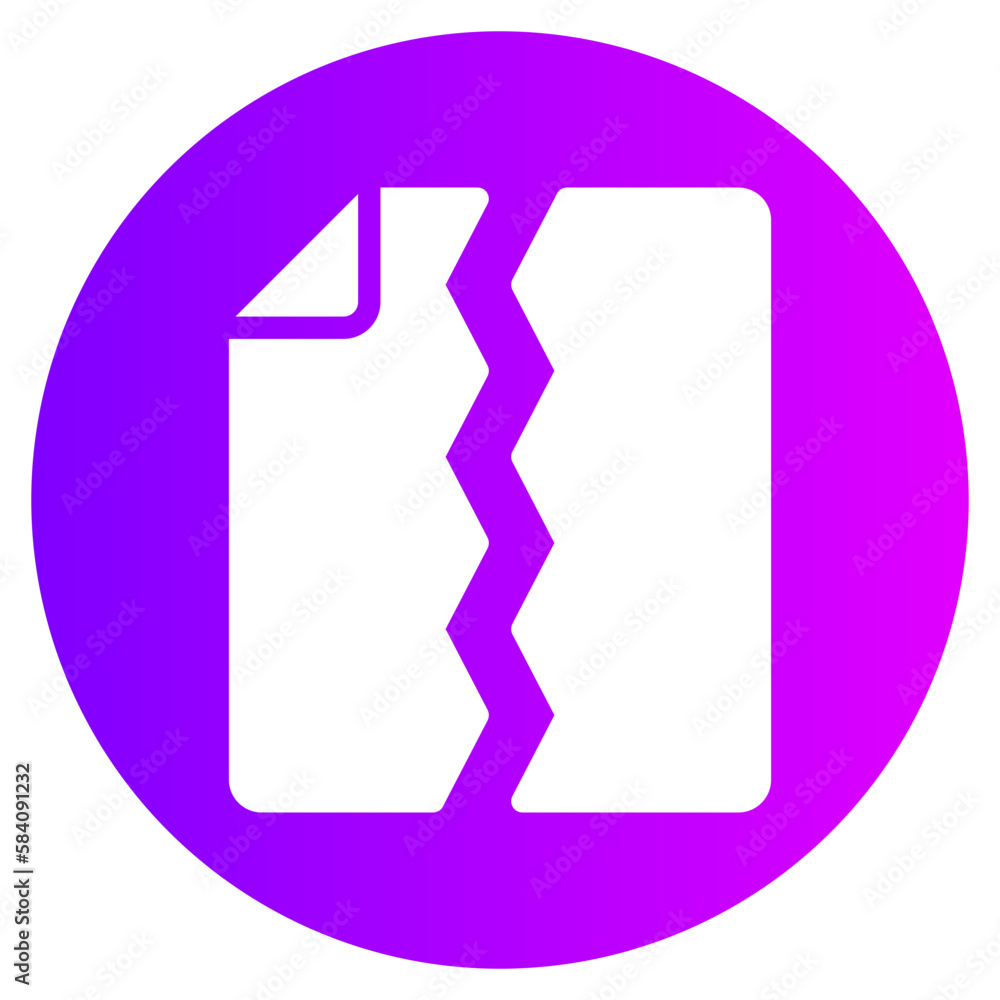 torn page gradient icon