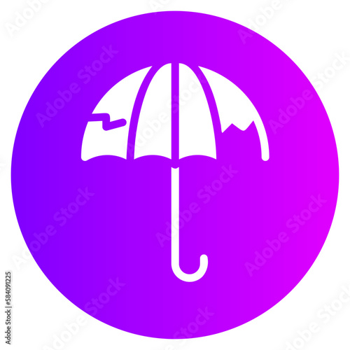 umbrella gradient icon
