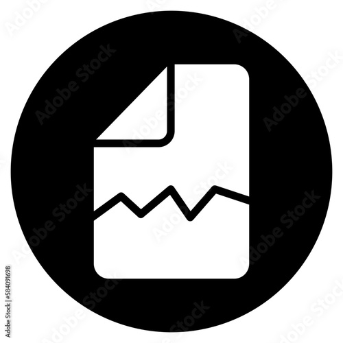 corrupted file glyph icon