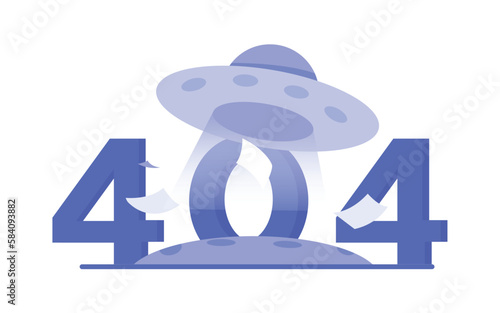 flat icon 404 page not found 