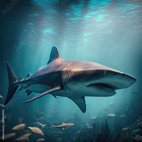 great shark in the sea