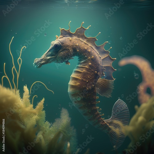 photo of a seahorse in the sea