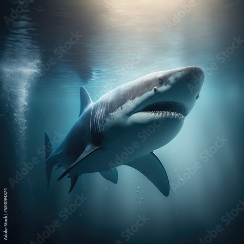 dangerous shark in the sea © Stream Skins