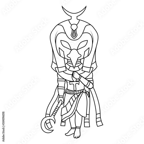 Wallpaper Mural Horus chibi mascot line art Torontodigital.ca