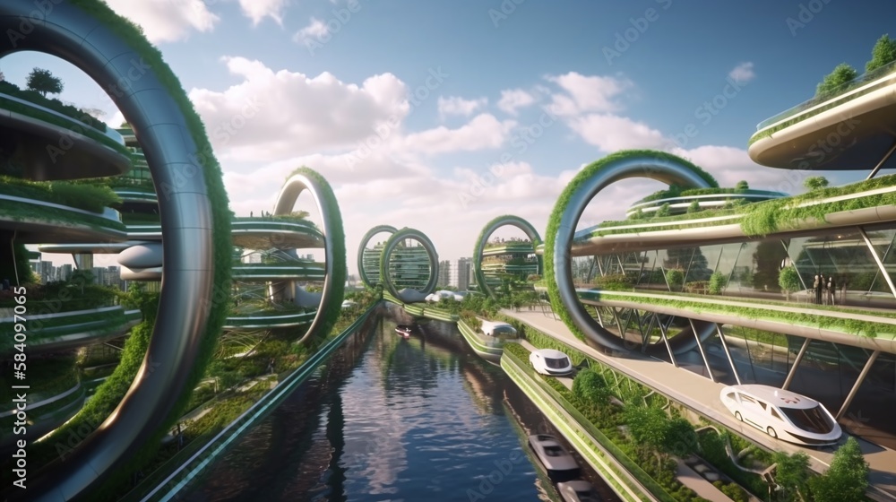 Eco-Utopia futuristic city: A Sustainable City for a Sustainable Future - Generative AI Eco-Utopia futuristic city: A Sustainable City for a Sustainable Future - Generative AI