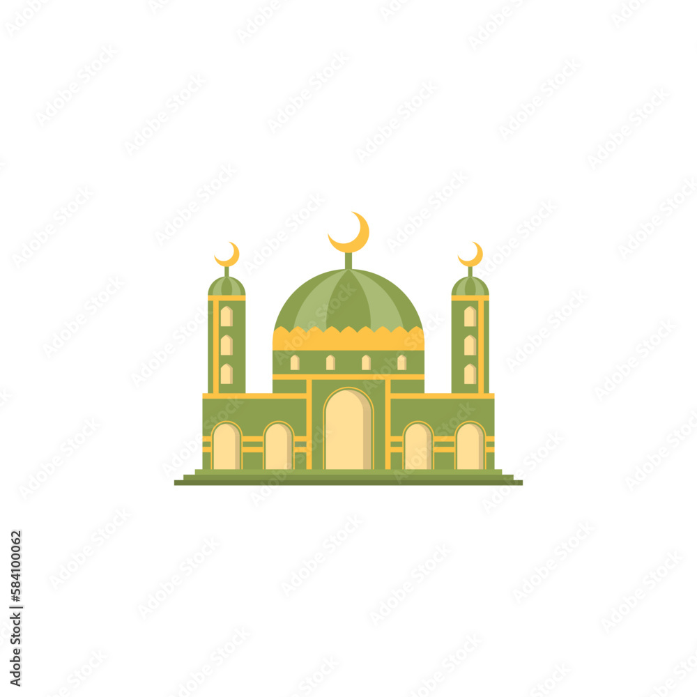 Mosque Islamic Icon Ilustration logo