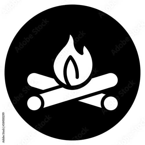 campfire glyph icon