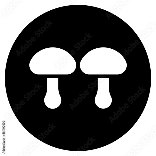 mushroom glyph icon