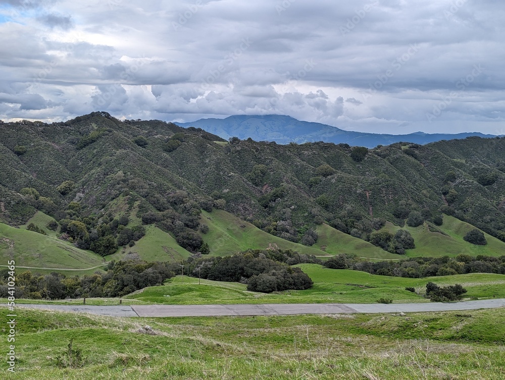 landscape of the mountains from Las Trampas Regional Wilderness Park