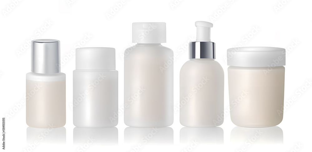 cosmetic container isolated on white background. generative ai cosmetic container isolated on white background. generative ai