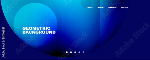 Circle, flowing shape composition geometric abstract background. Vector Illustration For Wallpaper, Banner, Background, Card, Book Illustration, landing page