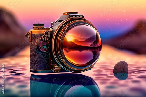 Experience the future of photography with AI Camera artwork. Vibrant  futuristic designs with advanced AI technology. Own a piece of the future today.