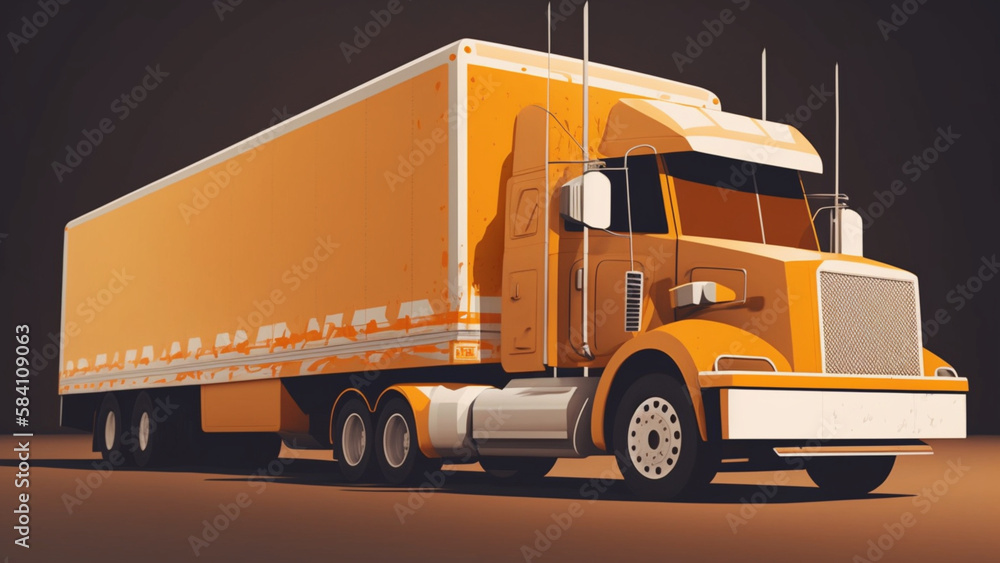 Vector Delivery Truck Global Transportation Industry Vector Delivery Truck Global Transportation Industry