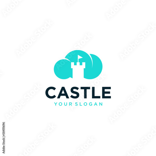 Fototapeta vector castle logo design