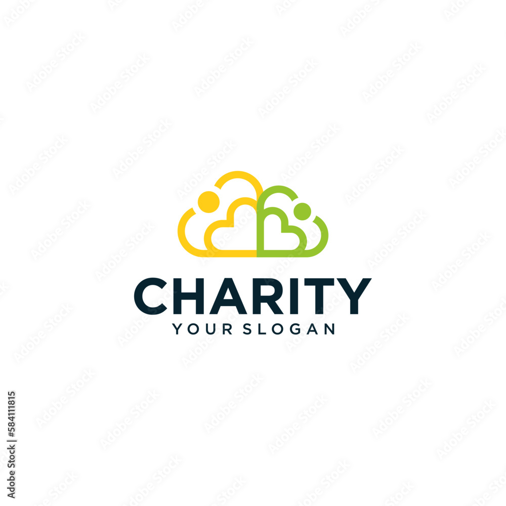 vector charity logo design vector charity logo design