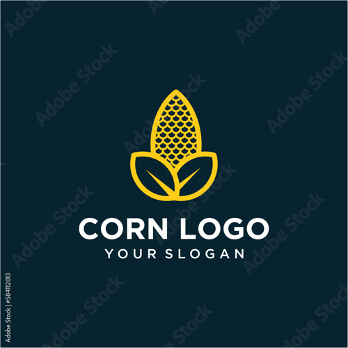 corn logo design vector
