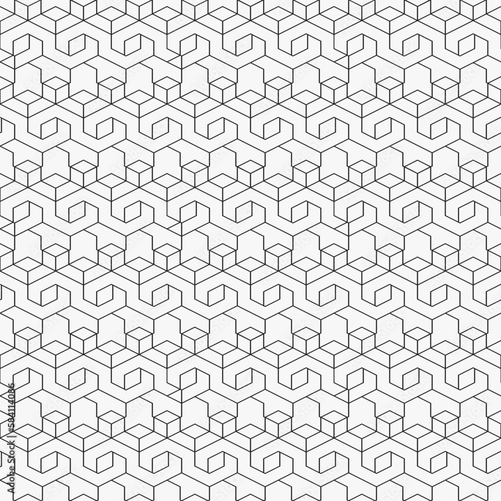 Seamless pattern with geometric shapes.