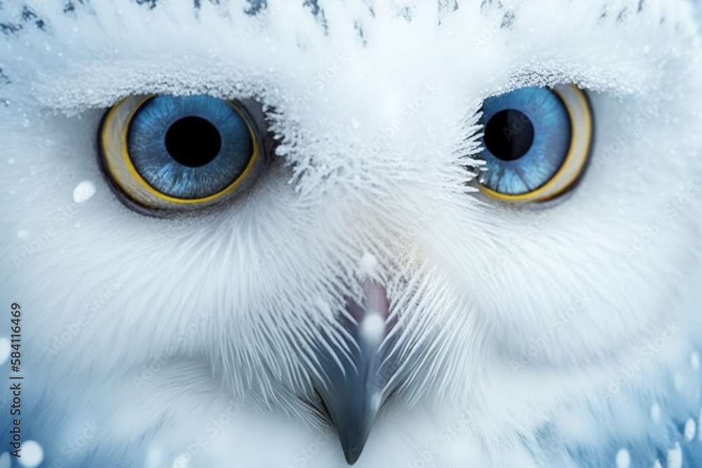 portrait of a owl, snowy owl portrait of a owl, snowy owl