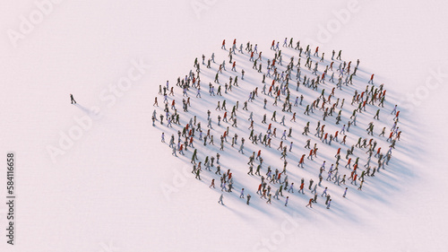 Crowd of people different