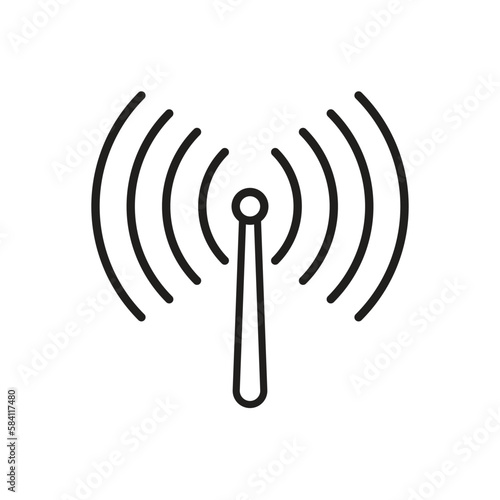 Editable Icon of Wireless, Vector illustration isolated on white background. using for Presentation, website or mobile app