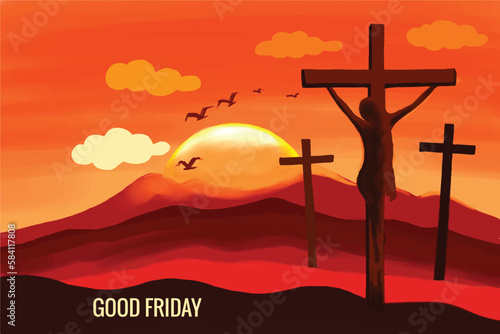 Celebrate good friday greeting card background