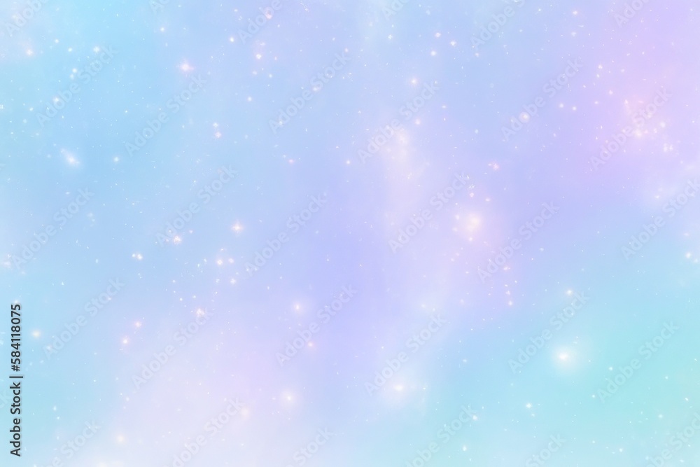 milky galaxy with stars and sparkles on light blue background milky galaxy with stars and sparkles on light blue background