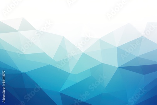 abstract low poly light blue geometric background, mosaic design with copy space