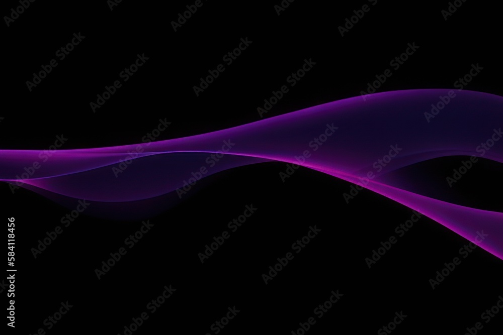 purple wavy line on the black background, abstract modern backdrop purple wavy line on the black background, abstract modern backdrop