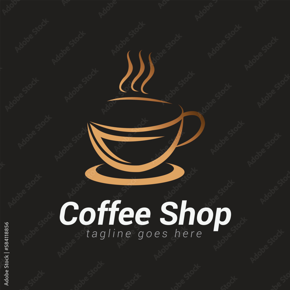 Coffee cup logo, Suitable for coffee and tea shop. Coffee cup logo, Suitable for coffee and tea shop.