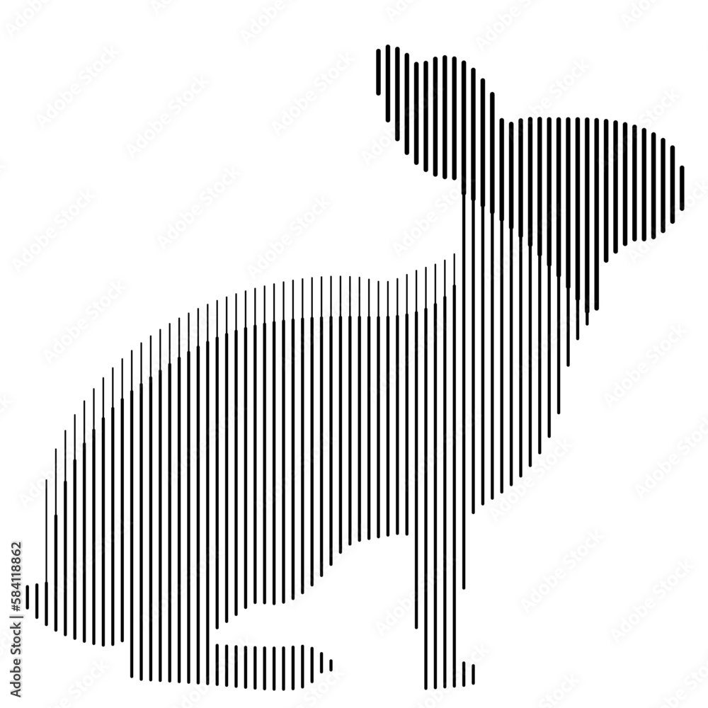 stylized silhouette of a rabbit sitting in minimalism stylized silhouette of a rabbit sitting in minimalism