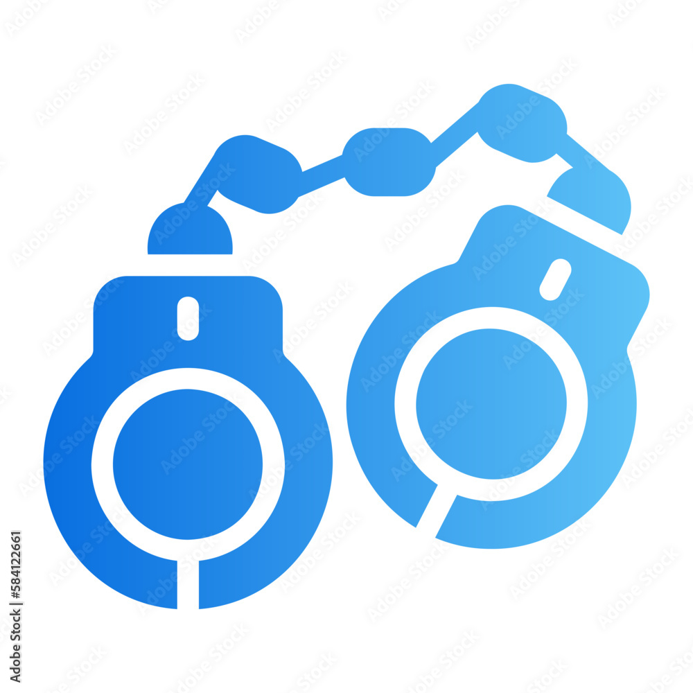 handcuffs gradient icon handcuffs gradient icon