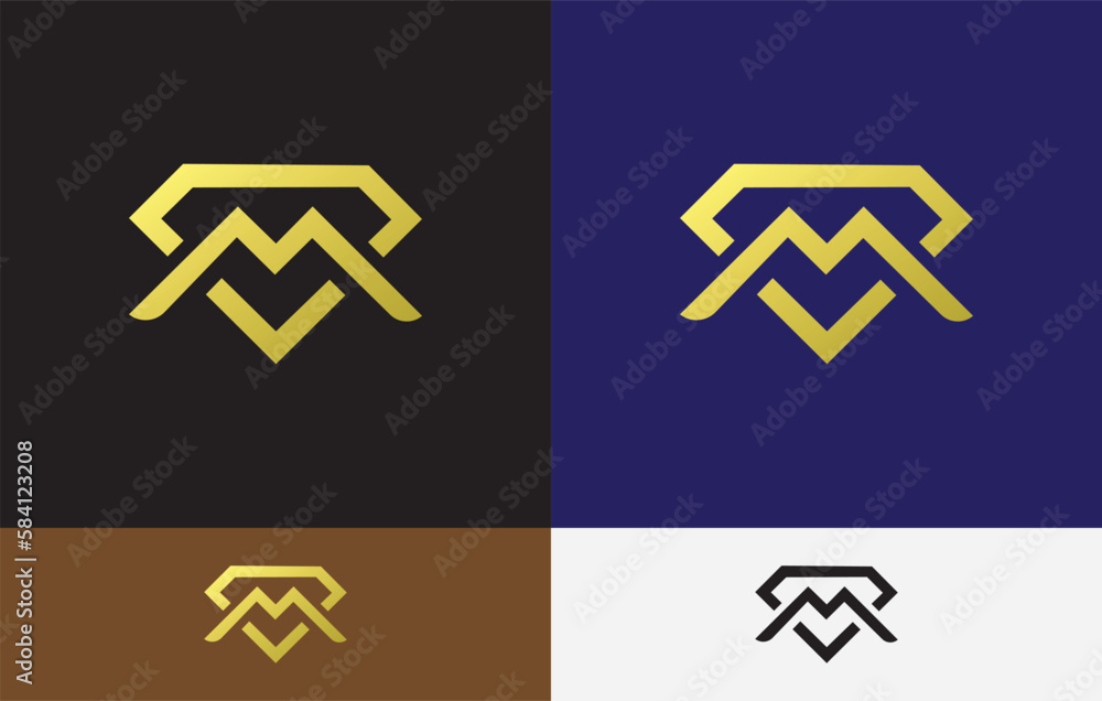Letter M Diamond Logo Design vector art eps Letter M Diamond Logo Design vector art eps
