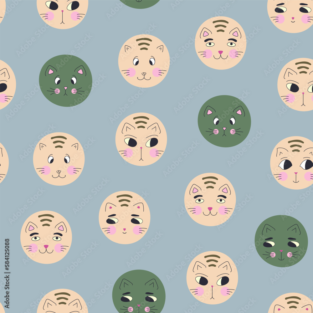 Funny cat face, abstract personage, mascot design, funny face, cute icon. Funny cat face, abstract personage, mascot design, funny face, cute icon.