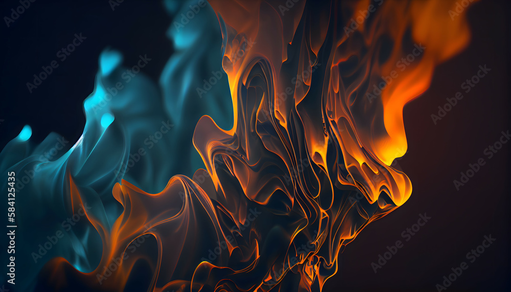Captivating 3D Rendered Caustic Backgrounds, Dazzling curved abstract