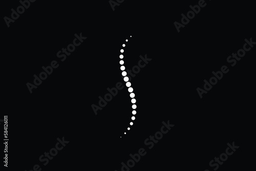 Halftone spine icon logo design vector template