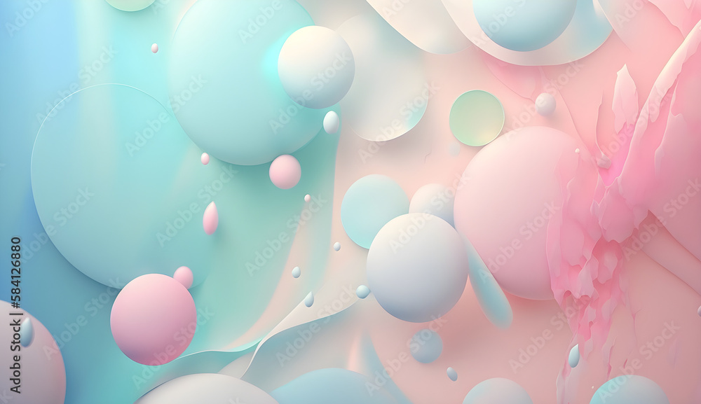 Light 3d rendering of gradient pastel background texture pattern in sweet color. Generative Ai.