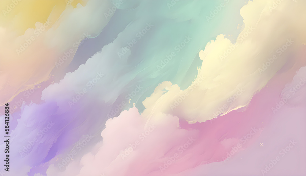 Sky Light 3d rendering illustration of gradient pastel background texture pattern  in sweet color. Generative Ai.