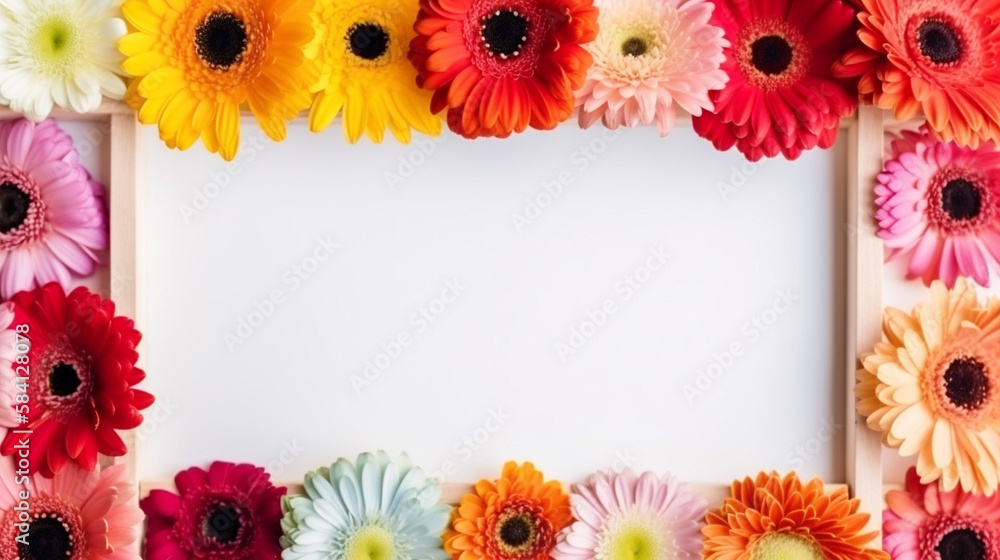 AI art Gerbera picture frame ガーベラのフレーム AI art Gerbera picture frame ガーベラのフレーム