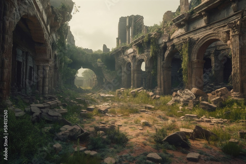 ruins of an ancient civilization, Generative AI