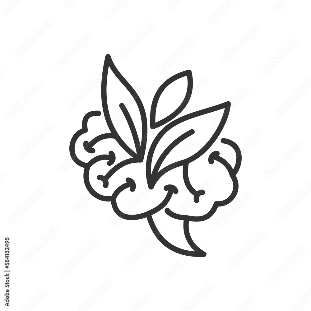 custom made wallpaper toronto digitalbrain leaf logo template Icon Illustration Brand Identity. Isolated and flat illustration. Vector graphic