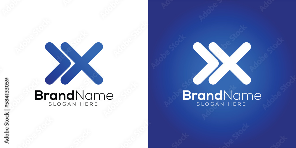 Obraz premium Modern trendy letter x icon logo design template