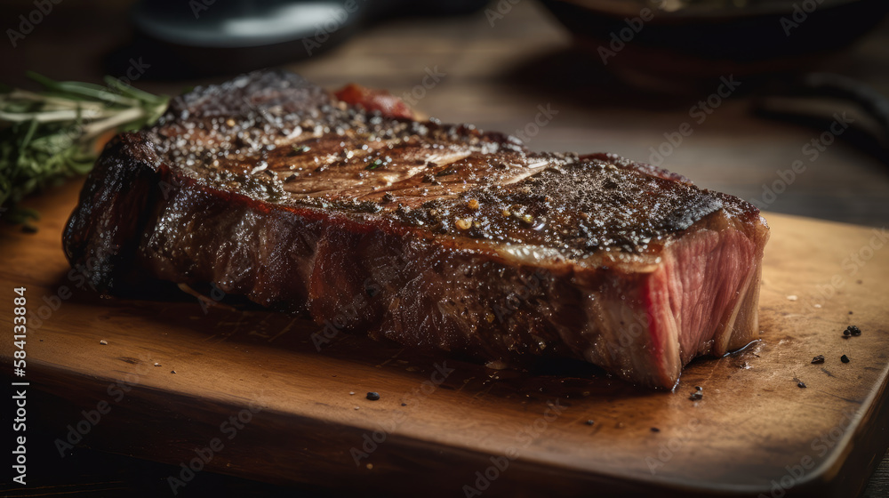 Short ribeye meal delicious by Ai generated. Short ribeye meal delicious by Ai generated.