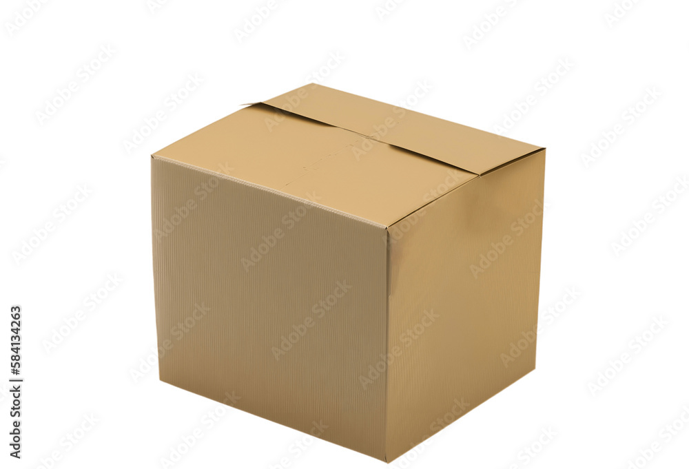 Fototapeta premium cardboard box isolated on transparent background