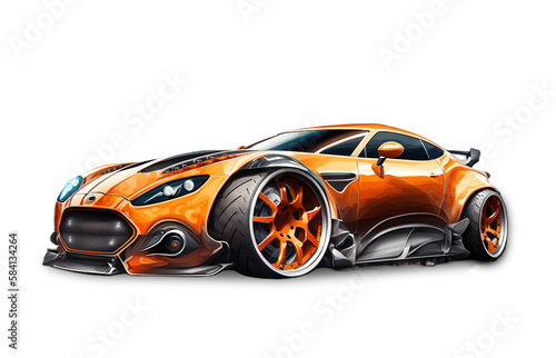 sports car isolated on transparent background