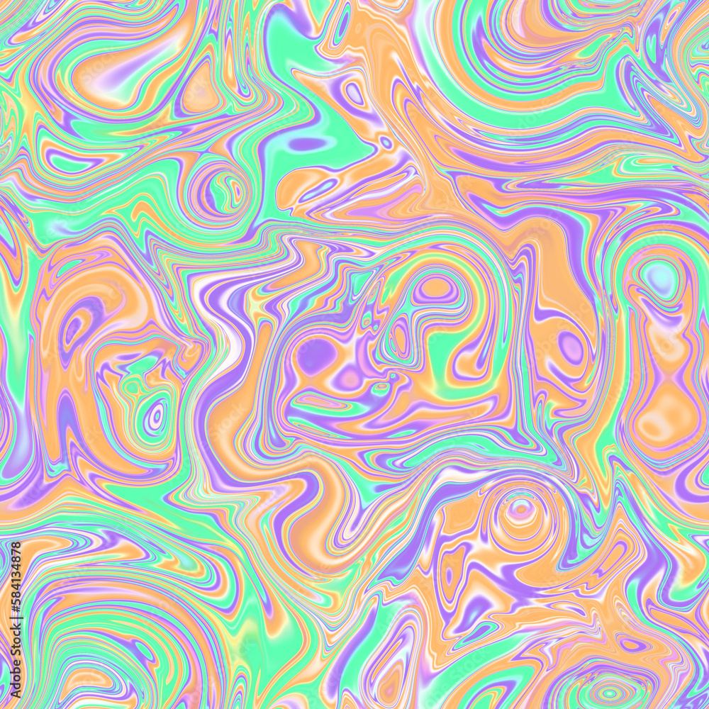 Holographic seamless pattern. The effect of flowing iridescent liquid. Psychedelic effect. Fairy tale unicorn trend background. 90s fashion.. Holographic seamless pattern. The effect of flowing iridescent liquid. Psychedelic effect. Fairy tale unicorn trend background. 90s fashion..