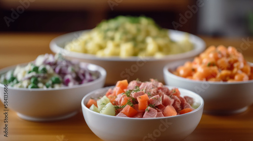 Sides: these are the accompaniments to the steak, such as mashed potatoes, vegetables, salad by Ai Generated.