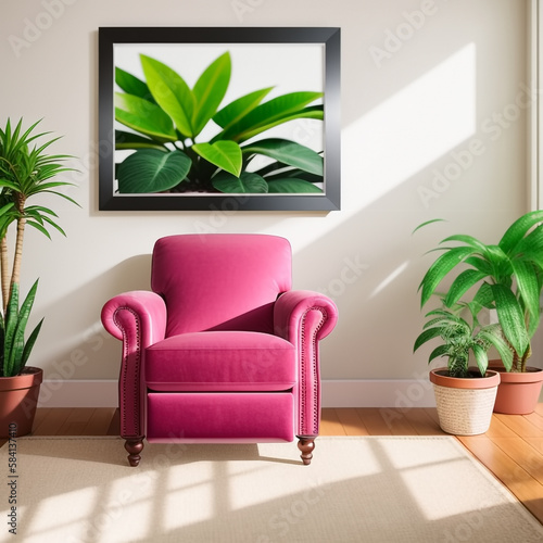 Decorative plants and pink ...