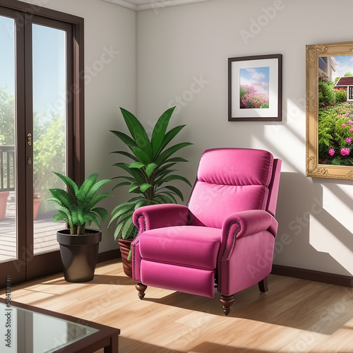 Decorative plants and pink ...